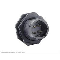 Eaton Souriau-Sunbank UTSX712D4P Receptacles Jam nut receptacle, without backshell, with 4 male PCB contacts, IP68/69K in unmated conditions