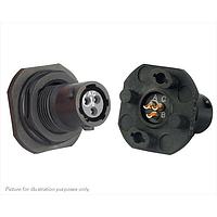 Eaton Souriau-Sunbank UTS78E3AS Receptacles Plastic jam nut receptacle, without backshell, with 3 female solder contacts, IP68/69K in unmated conditions