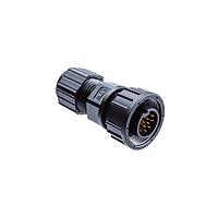 Amphenol LTW CD-07BFMA-SL7001 Standard Circular Connector Ceres, Middle Size, Plastic, 5A, 07 pins, Female Connector, Male Contact, Straight, Screw Thread, Solder, Field Installable, F4.0 - F9.6mm, IP67