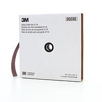 3M Electronic Specialty 7000118331 Flat Cables 3M Utility Cloth Roll 211K, 80 J-weight, 1-1/2 in x 50 yd, Full-flex, 5ea/Case