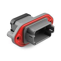 Amphenol SINE Systems AT04-12PA-PM13 Connectors 12 Pin Rcp Pnl Mnt A Self-Thread Gry Cap