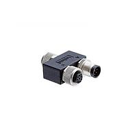 Amphenol LTW YA-A08M-A08F-A08F-01 Y-Adapter Circular Metric Connector, Y Adaptor, Metal, A Coding, 2A, 08 pins, (End 1) Male Male, (End 2) Female Female, (End 3) Female Female, Screw Thread, IP68 Mated