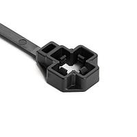 HellermannTyton 157-00342 Cable Tie Mounts Low Profile M10 Stud Mount Tie, 7.5" Tie, 80lb Tensile Strength, PA66HIRHSUV, Black, 2