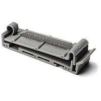 HellermannTyton FC2.2H4 Cable Mounts Flat Ribbon Clamp, 2.2" Max Cable Width, 0.156" Hole Dia, PA66, Gray, 500/pkg