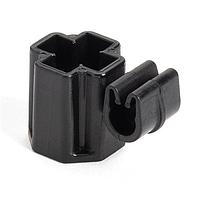 HellermannTyton 133-03179 Tube and Pipe Clip Tube and Pipe Clip with 5mm/6mm Stud Mount, 4.7-5.1mm Diameter, PA66HIRHSUV, Black, 5000/carton