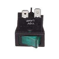 Bulgin H8553VBBG2 Miniature Rocker Switch DPST Mini Rocker Sw. Lit 110V Green