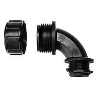 HellermannTyton 166-90774 Elbow, 45 Degree HelaGuard Non-Metallic IP66 45 Degree Elbow, 1.5" NPT Thread, 1.25" Dia., PA66, Black, 2/pkg