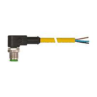 Murrelektronik 7700-12081-U031000 Connectors M12 male 90 with cable, TPE 3x22AWG ye UL/CSA, ITC/PLTC 10m