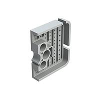 Amphenol SINE Systems AWB-51PAL Accessories Left Wedgelock for 102 Position Receptacle, (51 Positions),  Keyed A, Gray