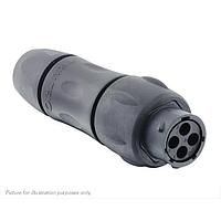 Eaton Souriau-Sunbank UTSX1JC104S Receptacles In line receptacle, with cable gland backshell, for 4 female contacts, IP68/69K