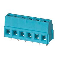 Same Sky (formerly CUI Devices) TB007-508-06BE Fixed Terminal Blocks Terminal block, screw type, 5.08 , horizontal, 6 poles, CUI Blue, slotted screw, PCB mount