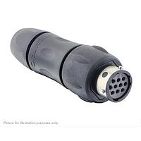 Eaton Souriau-Sunbank UTGX1JC1210SX Receptacles In line receptacle, with cable gland backshell, for 10 female contacts, IP68/69K, keying X