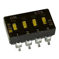 CTS Electronic Components 219-4LPST DIP Switches SPST 4 switch sections