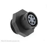 Eaton Souriau-Sunbank UTS710E6SM16 Receptacles Plastic threaded receptacle, without backshell, with 6 female solder contacts, IP68/69K in unmated conditions