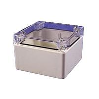 Hammond Manufacturing 1554E2GYCL Enclosures General Enclosure - Grey/Clear Lid - 3.5 x 3.5 x 2.4in - Polycarbonate - N4X
