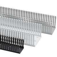 HellermannTyton 181-00616 High Density Slotted Wall Wiring Duct High Density Slotted Wall Wiring Duct, 3" x 4", Non-Adhesive, PVC, Black, 120ft/Carton