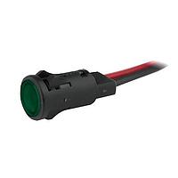 VCC P84W-G12H-CG Indicators 0.5in FLAT 12VDC WIRE GREEN