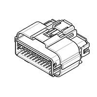AMP Connectors - TE Connectivity 638849-7 Plug Housing PLUG ASSEMBLY, 24POSN KEY CODE