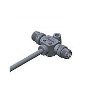 Amphenol LTW SI-050500-KK0-TSA04 Sensor Cables / Actuator Cables Circular Metric Connector, T Cable, Metal, I Coding, 4A, 05 pins, (End 1) Male Female (Power) + Male (Signal), (End 2) Male Female (Power) + Male (Signal), Screw Thread, Length 4000 mm, IP68 Mated