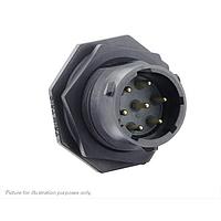 Eaton Souriau-Sunbank UTSX714D7P32 Receptacles Jam nut receptacle & hold down clips,without backshell, with 7 male PCB contacts, IP68/69K in unmated conditions