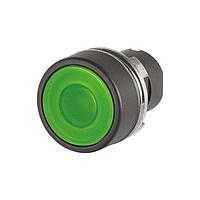 EAO 46-2234.11H0.000 Round Actuator, oe 22.3 mm, oe 29 mm, flush, illuminative, Green, Plastic, transparent, round, Black, Plastic, Maintained, IP65, IK03