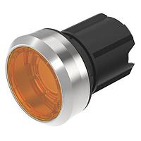 EAO 45-2231.31F0.000 Switch Actuators Illuminated pushbutton actuator amber transparent lens level with front ring momentary front metal housing plastic