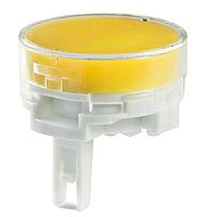 NKK Switches AT4013JE Cap, Round RND CLR LNS/YLW FLTR LB W/ INCNDSCNT LAMP