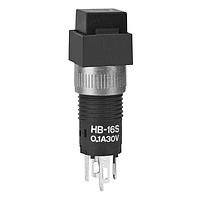 NKK Switches HB16SKW01-5D-AB Pushbutton Switches SPDT ON-ON SQR AMB