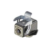 HARTING 09120012661 Heavy Duty Power Connectors Han Q 1/0 Male/Male insert in Han 3A angled housing, black