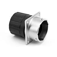 Amphenol SINE Systems RT001823PNHEC03 Connectors 23 Position Square Flange Receptacle, Male, Shell Size 18, Silicone Seal, and End Cap with Individual Wire Sealing