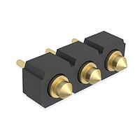 Mill-Max 821-22-003-10-050101 Headers Spring-Loaded Connector wPointed Plunger Tip ThruHole SingleRow 3-Pin