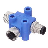 Amphenol LTW HMC-050505-FFM-TS001 Adapters NMEA 2000, T Adaptor, Metal, 4A, 05 pins, Screw Thread, (End 1) Female Female, (End 2) Male Male, (End 3) Female Female, IP68