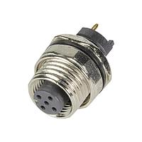 HARTING 21033212530 Straight M12 A-code 5pin female straight pcb mount, shielded version + rear mount housing