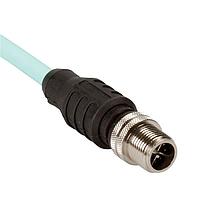 Panduit ICX44T1NBL1M Ethernet Cables / Networking Cables IndustrialNet Cordset - M12 Bulkhead Fem