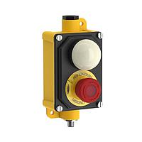 Banner Engineering SSA-EB1PL2-12EB1Q12K50LT Emergency Stop Switches Illuminated E-Stop Button (Push On): 2 NC/1 NO; E-Stop Legend; 3 Color K50 Touch, BENC Enclosure; 12-pin M12 Integral QD Left Cable