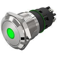 EAO 82-5152.2235 Anti-Vandal 82-5152.2235.Illuminated pushbutton.maintained.19 mm.stainless steel.flush/flat.point.green.110 V.screw terminal