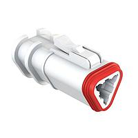 Amphenol SINE Systems AT06-3S-OMWHT Connectors 3 Pin Overmold Plug Socket, WHITE