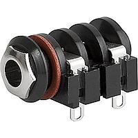 Schurter 4833.2200 Phone Connectors AUDIO SOCKET 6.3MM 2P PCB