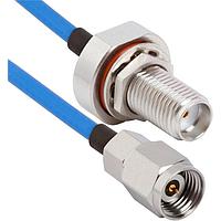 Amphenol SV Microwave MS24-085-FBSMA-120 RF Cable Assemblies 2.4mm STR M to SMA BKHD F 12"Cable