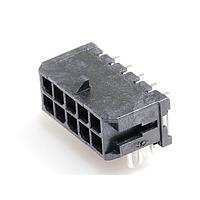 Molex 43045-1023 Shrouded Microfit 3.0 RA PTH clip 30Au DR 10Ckt