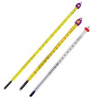OMEGA GT-30599T 14 in, 12 in and 7.9 in PFA Coated Liquid in Glass Thermometers (300 °F, Yellow Back, ± 1 SD, ± 1.5 above 230 °F, 7.9 in)
