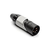Amphenol Audio AX4MB8M-AU Connectors 4P PIN M PLUG BLKGLD W GRY MRK SLV