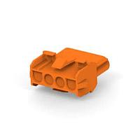 AMP Connectors - TE Connectivity 1-480703-3 Receptacle Housings CAP HOUSE 4 POS ORANGE UL94V-2