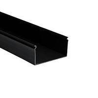 HellermannTyton 181-00476 Solid Wall Wiring Duct Solid Wall Wiring Duct, 4" x 2", Non-Adhesive, PVC, Black, 120ft/Carton