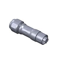 Amphenol LTW AD-05BFFA-QL8AP0 Standard Circular Connector X-Lok, Mini Size, Plastic, 5A, 05 pins, Female Connector, Female Contact, Straight, Push Lock, Crimp, Field Installable, F5.0 - F6.0mm, IP68