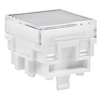 NKK Switches AT477JB Button LB SQ CLEAR/WHITE