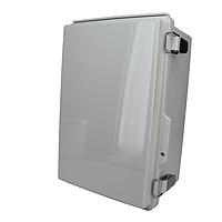 Bud Industries PTQ-11059 Hinged Cover PC+10% Fiberglass Box with Stainless Steel Latch (11.8 X 7.9 X 5.9 In)