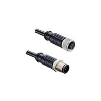 Amphenol LTW MSDS04ML-SDSFL-SE001 Sensor Cables / Actuator Cables M Series Sensor Connector, M12, D Code, Metal, 4A, 04 pins, Male Connector, Male Contact, Straight-to-Straight, Screw Thread, Overmolded Double Ended, Length 1000mm, IP68