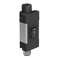 Banner Engineering WLS28-2PBQ In-Line On/Off Rocker Switch Accessory: Rocker Switch - 3 Position; 12-30 V dc; 4 A; M12 Male-Female QDs