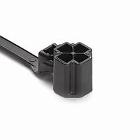 HellermannTyton 157-00233 Cable Tie Mounts M5/T5/M6/T6 Stud Mount Tie, 7.5" Tie, 50lb Tensile Strength, PA66HIRHSUV, Black, 1